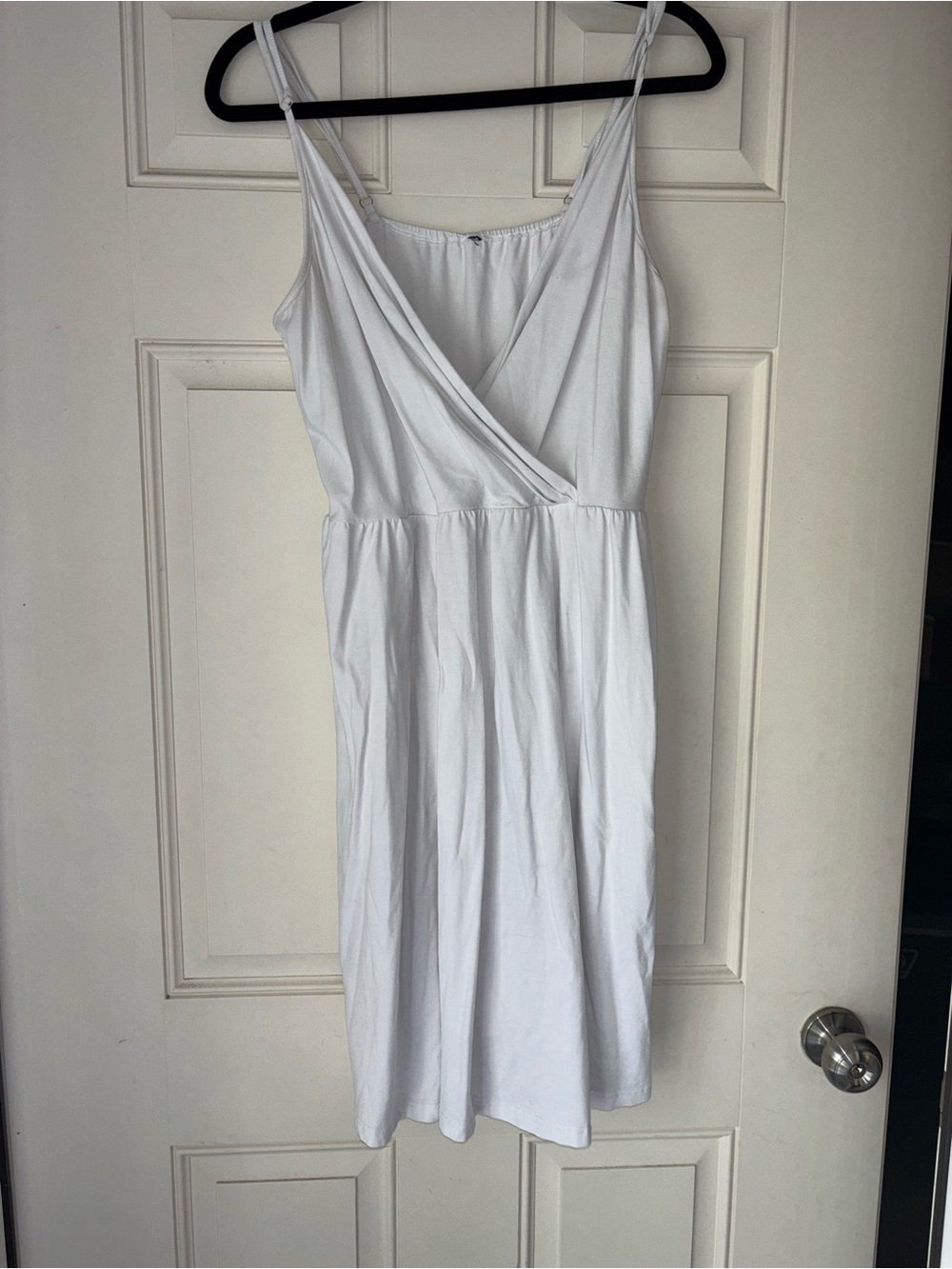 White Sleeveless Wrap-Front Women’s Dress
